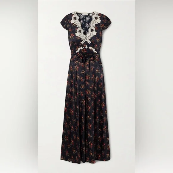 DÔEN
Coraline floral-print satin midi dress - Picture 2 of 5